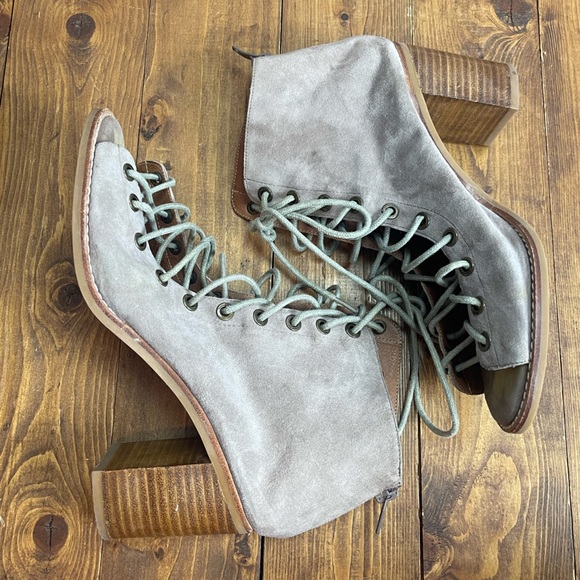 Jeffrey Campbell size 8 Cors lace up open toes heels - Picture 7 of 14